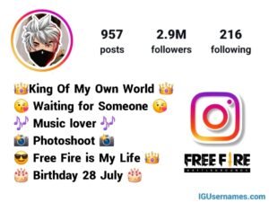 Free Fire Bio For Instagram