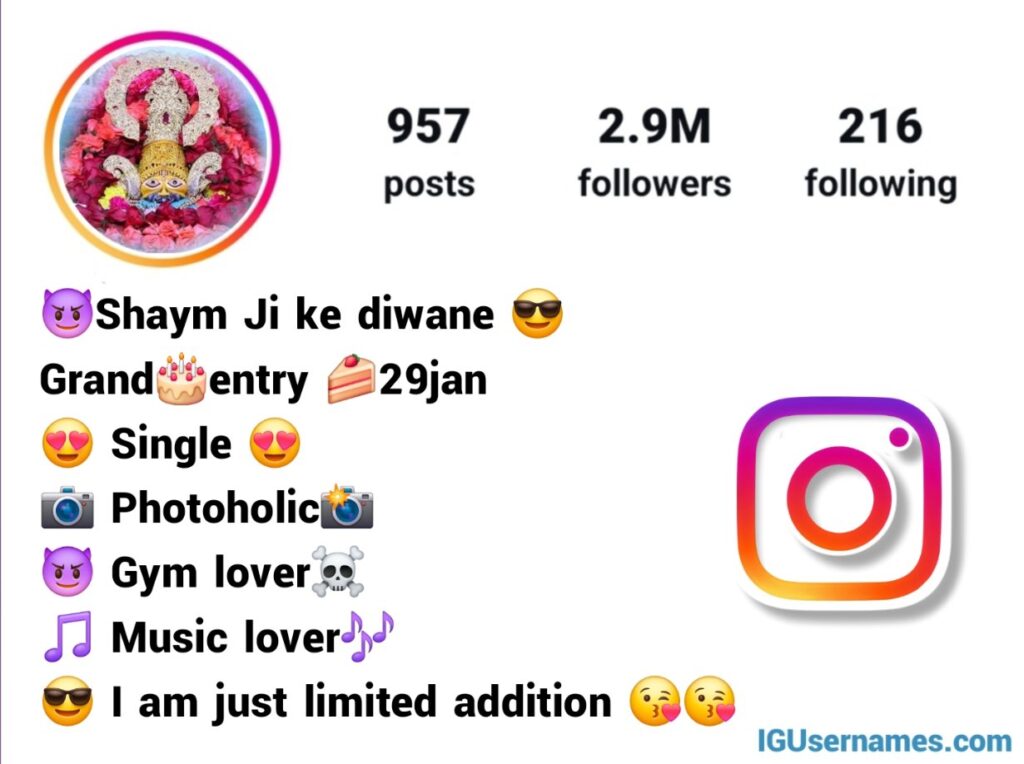Khatu Shyam Bio For Instagram