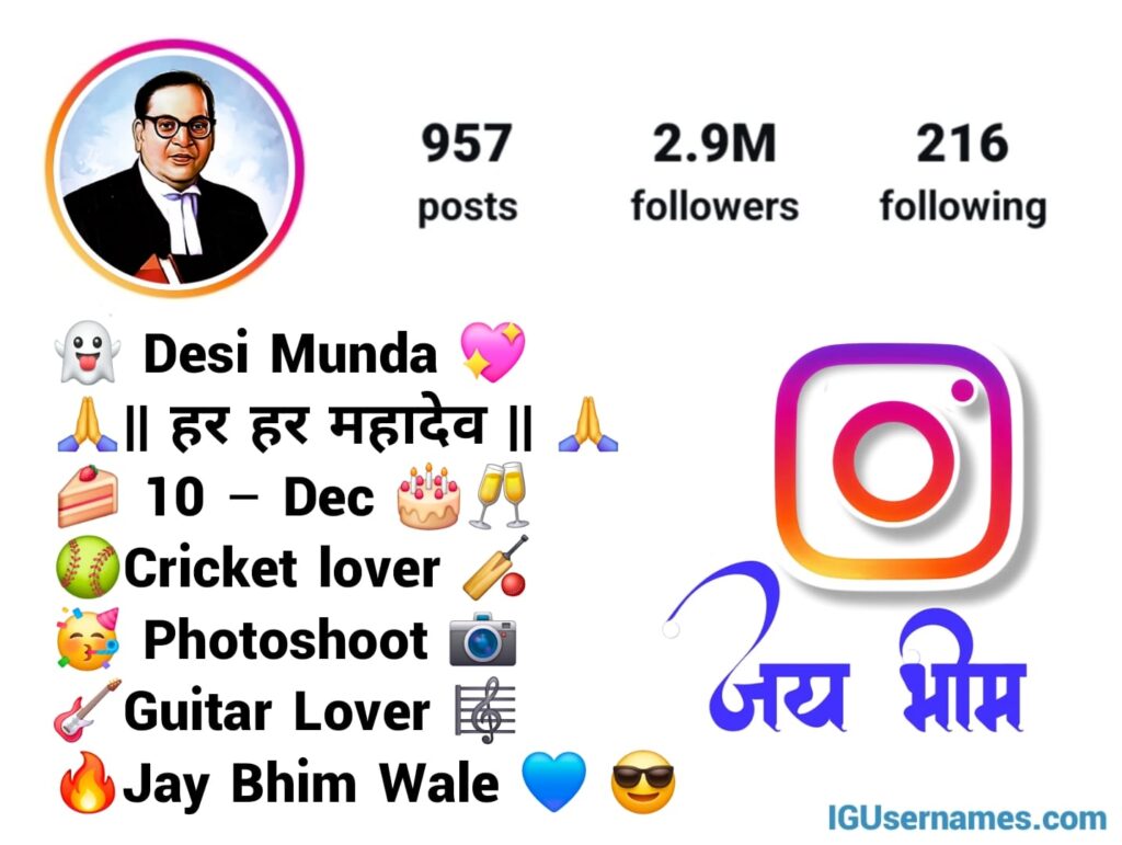 Jay Bhim Bio For Instagram